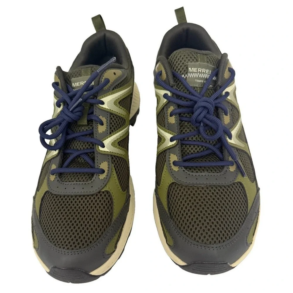 Merrell Men's Tempo EXP Low Waterproof Hiking Shoes - Olive Size 10.5 New